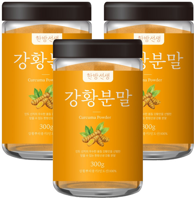 한방선생 강황분말, 300g, 3개