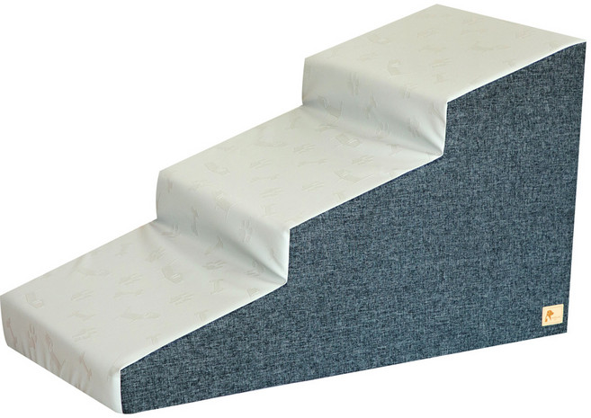 DEOPLLAE 踏踏防滑寵物狗樓梯, 1個, 灰色