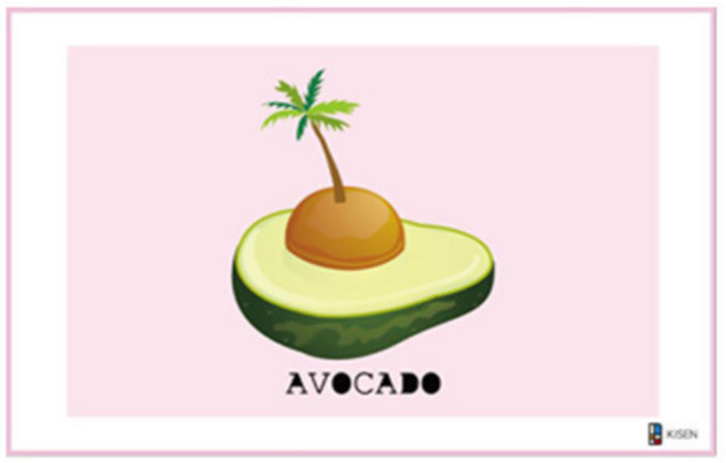 주방아트보드 아보카도 타일 855 x 600 mm, 핑크, 1개