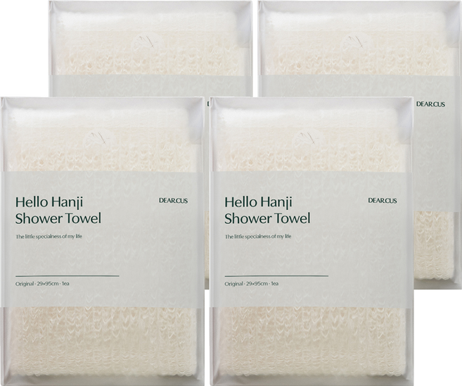 디어커스 안녕한지 샤워타월, 1개입, 4개