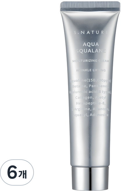에스네이처 아쿠아 스쿠알란 수분크림, 80ml, 6개
