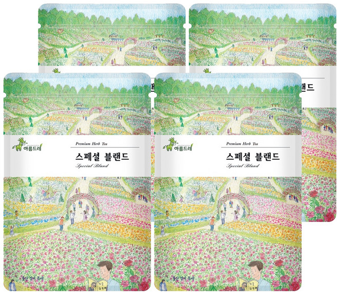 아름드레 프리미엄 삼각티백 스페셜 블랜드 허브차, 1.1g, 25개입, 4개