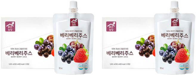 맑은농장 베리베리주스, 100ml, 20개