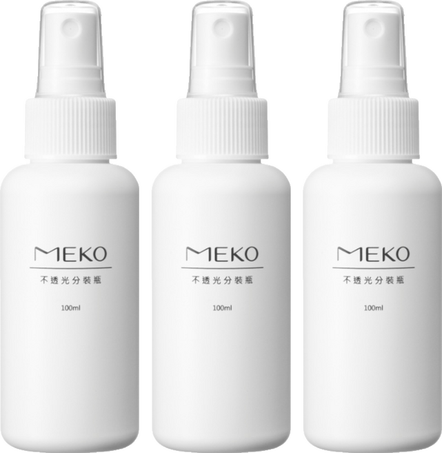MEKO 不透光分裝噴瓶 100ml 攜帶方便 優良材質 用於分裝化妝水等液態類, U-072, 3個