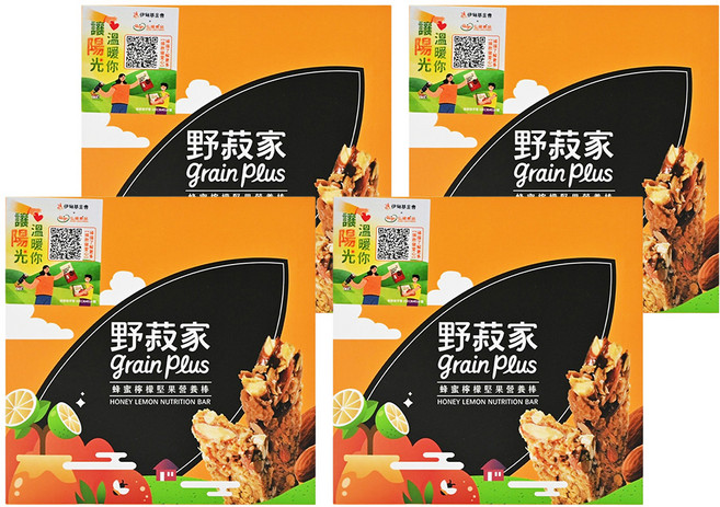grain plus 野菽家 營養棒 蜂蜜檸檬口味 7入, 210g, 4盒