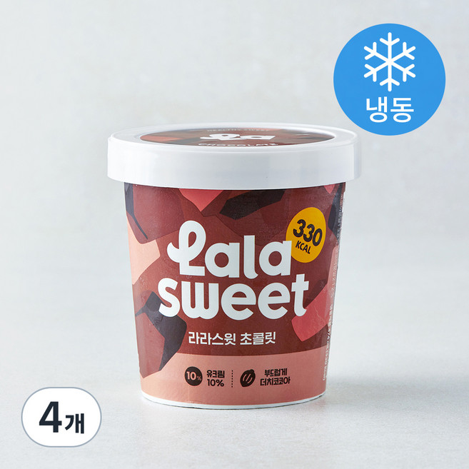 라라스윗 초콜릿 아이스밀크 (냉동), 474ml, 1개입, 4개