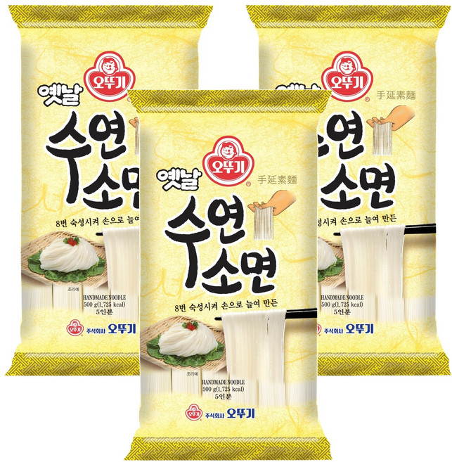 오뚜기옛날 수연소면, 500g, 3개