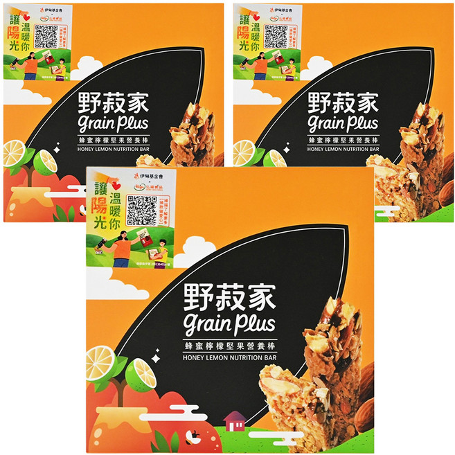 grain plus 野菽家 營養棒 蜂蜜檸檬口味 7入, 210g, 3盒