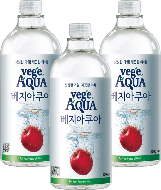 베지아쿠아 야채 과일 세정제, 1L, 3개 - 쿠팡