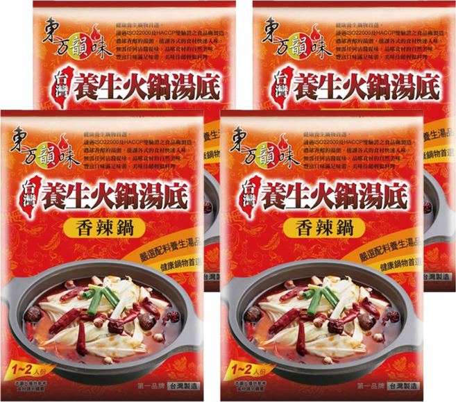 東方韻味 火鍋湯底 香辣, 60g, 4包
