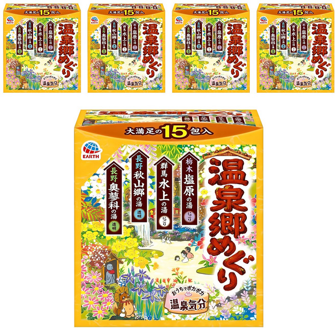 바스로망 온천기행 온천 입욕제 4계절향, 30g, 75개