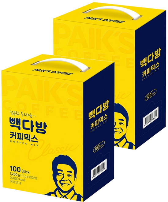 빽다방 커피믹스 스틱커피, 12g, 100개입, 2개
