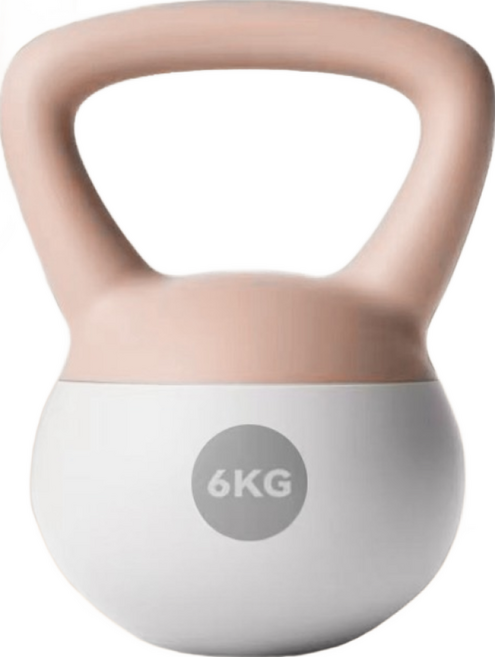 MICHAEL FITNESS 麥克健身 4~10kg 軟壺鈴 不傷地板, 6kg, 1個, 象牙白