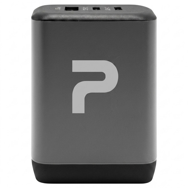 POLYWELL 寶利威爾 65W三孔PD快充頭 雙C+USB充電器 GaN氮化鎵 BSMI PW15-T05-A103, 黑色, 1個