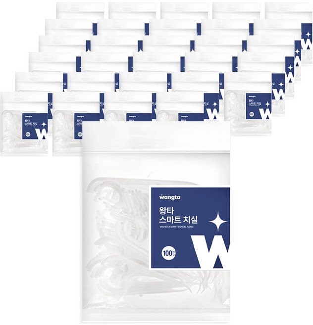 왕타 스마트 치실, 75mm, 500개입, 6개
