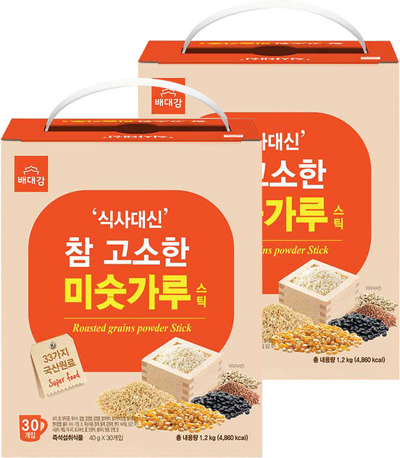 배대감 식사대신 참 고소한 미숫가루 스틱, 1.2kg, 2개