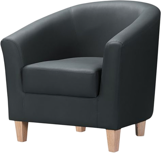 Hampton 漢汀堡 莫里斯皮面休閒椅 高密度耐磨皮材質 厚實高密度泡棉椅墊 木質腳座美觀且穩固, 灰色