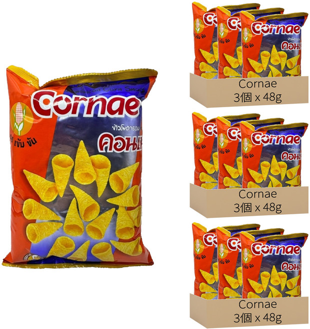 Cornae 玉米餅乾 原味, 48g, 9個