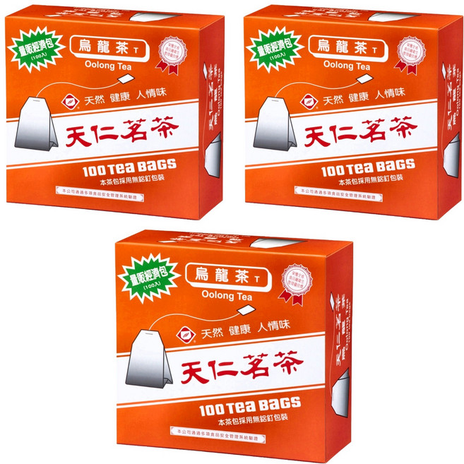 天仁茗茶 烏龍袋茶, 2g, 100包, 3盒