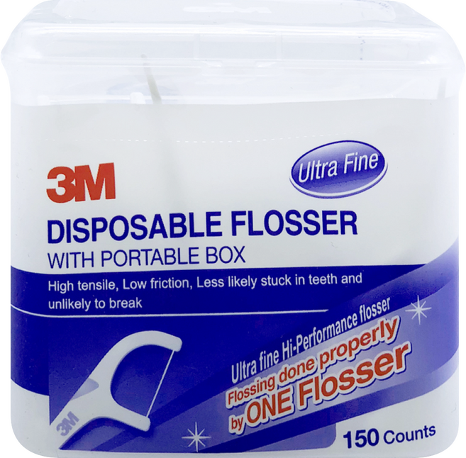 3M 細滑牙線棒, 150支, 1盒
