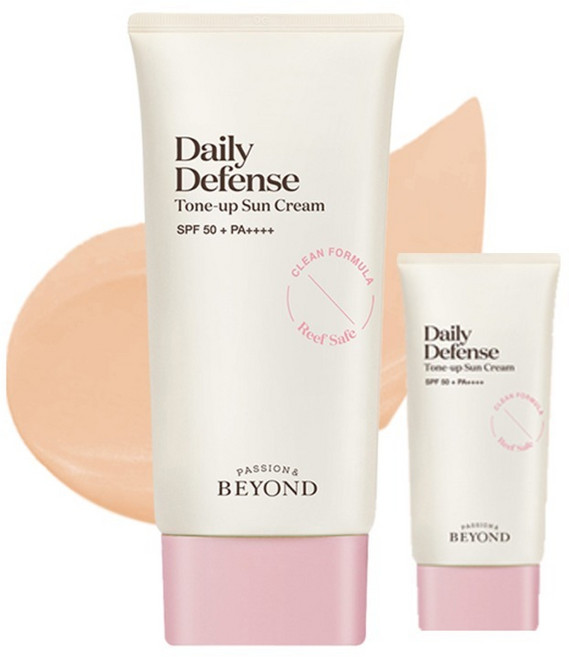 [비건라이프] 비욘드 데일리 디펜스 톤업 선크림 SPF50+ PA++++, 50ml, 2개
