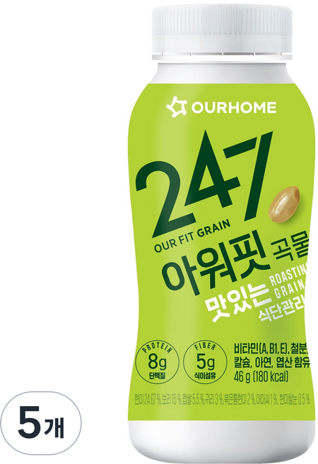247아워핏 곡물, 46g, 5개