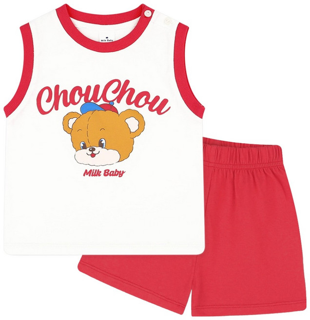 幼兒款可愛小熊無袖室內上下套裝