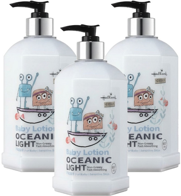 Hallmark 怪獸舒膚輕盈乳 清新海洋香, 600ml, 3瓶