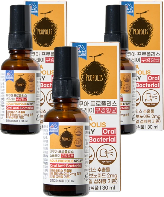 제너럴라이프 아쿠아 프로폴리스 스프레이, 30ml, 3개 - 쿠팡