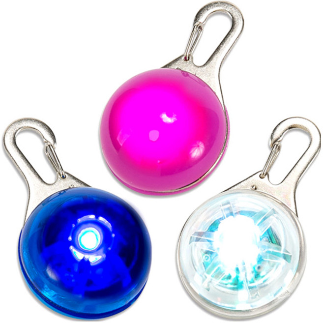 딩동펫 애견 LED 라이트 클립형, 핑크 + 블루 + 투명, 1세트