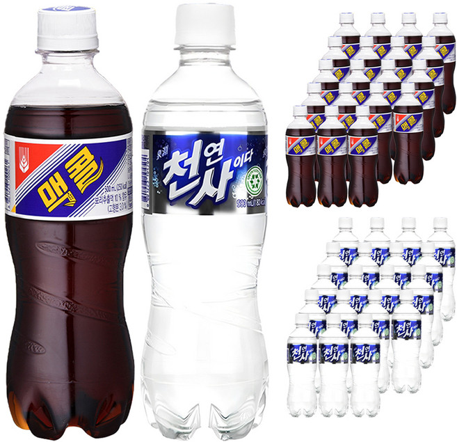 맥콜 20p + 천연사이다 20p, 500ml, 1세트