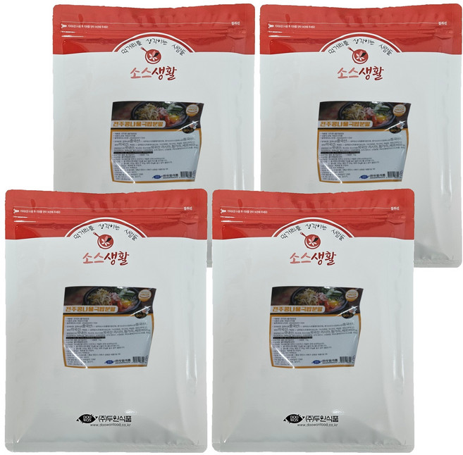 두원식품 전주콩나물국밥 분말, 1kg, 4개