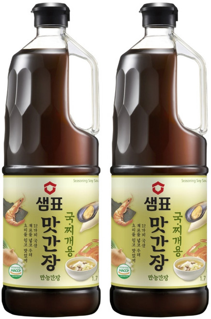 샘표 맛간장 국찌개용, 1.7L, 2개