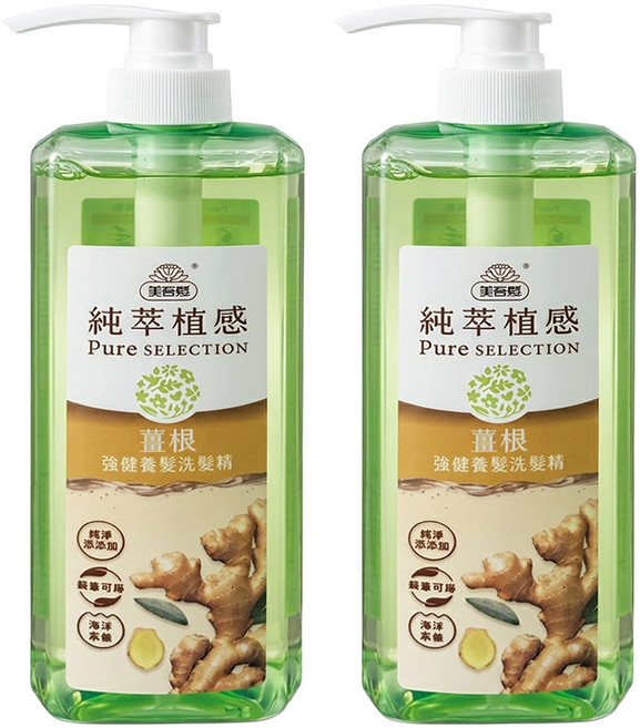 美吾髮 純萃植感 薑根強健養髮洗髮精, 500ml, 2瓶
