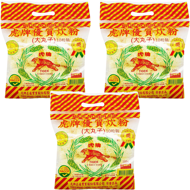 TIGER FOOD 虎牌 優質炊粉 大丸子, 500g, 3包