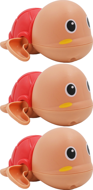 PUKU 藍色企鵝 樂游小烏龜發條玩具 3歲以上, 粉色, 3個