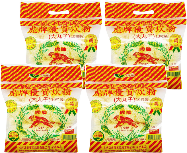 TIGER FOOD 虎牌 優質炊粉 大丸子, 500g, 4包