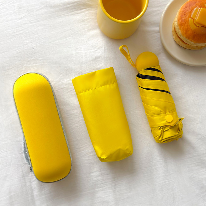 깨비다 미니 5단 자외선차단 마카롱 케이스 우양산