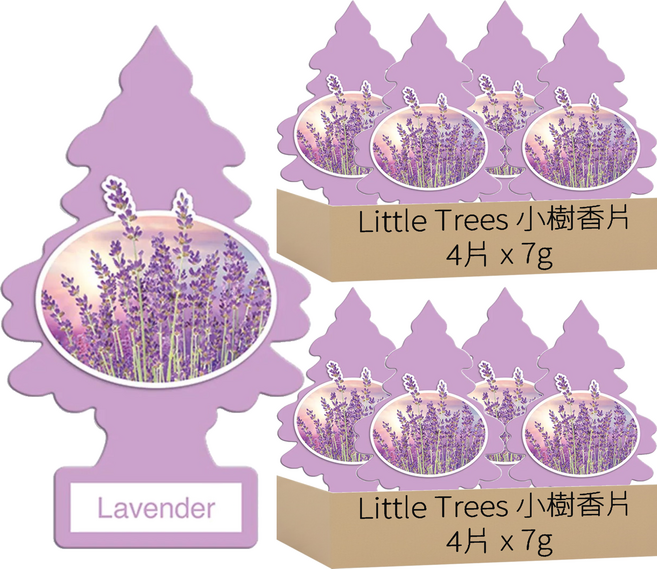 Little Trees 小樹香片 香氛卡, 薰衣草, 7g, 8片
