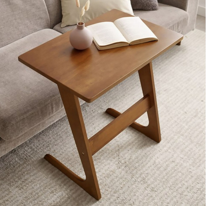 YEDAUM Della原木/實木邊桌 600 A0106, 棕色