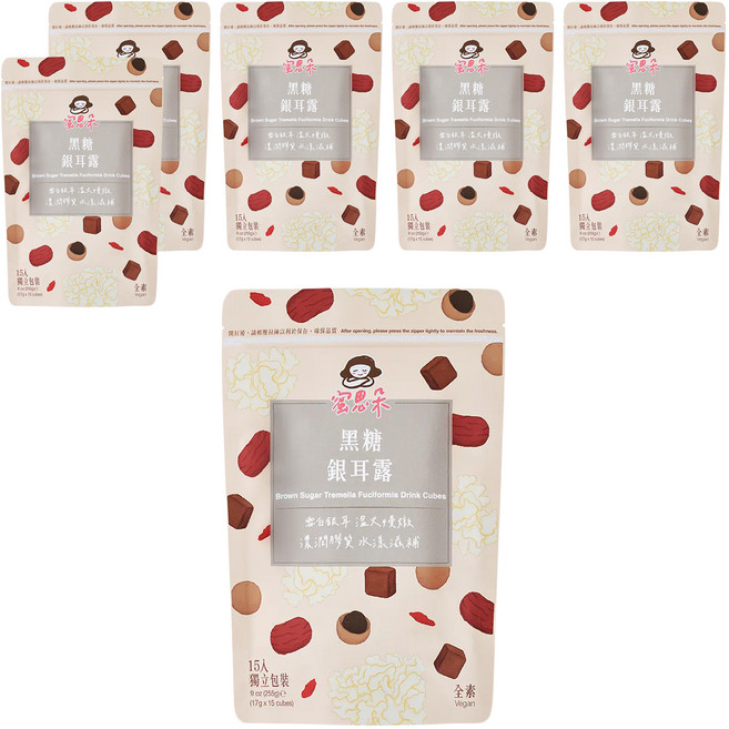 蜜思朵 黑糖銀耳露 全素, 17g, 15包, 6袋