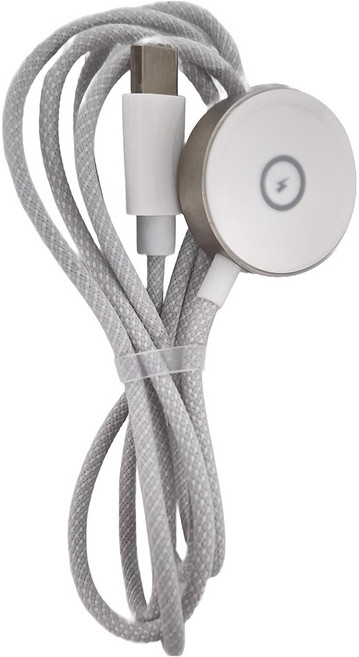 TOTU 拓途 USB-C TO Apple Watch 磁吸充電器充電線連接線 鋅系列 1m 26g, 鋅系列 白色, 1條