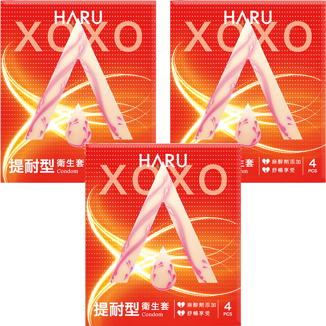 HARU 含春 XOXO Long Lasting 提耐型衛生套, 4個, 3盒