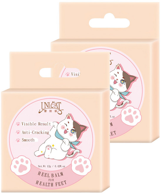 UNICAT 變臉貓 超保濕護足霜 12g 抗裂 平滑, 2個, 1入