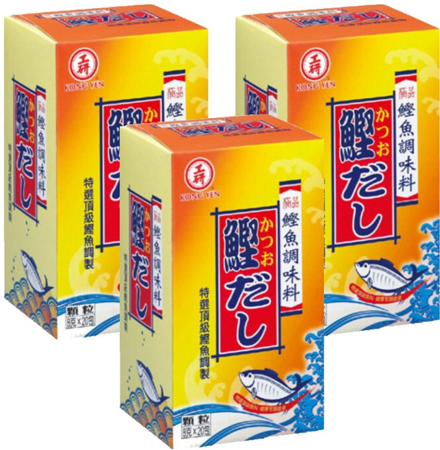 KONG YEN 工研 鰹魚調味料家庭號 20包, 160g, 3盒