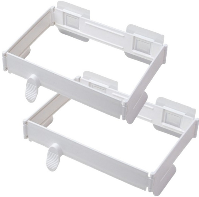 모든리드 화장실 주방 접이식 비닐 휴지통 2개, 화이트