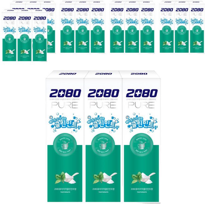 2080 퓨어치약 클린민트향, 120g, 18개
