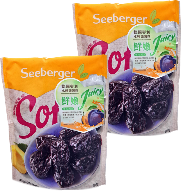 德國 Seeberger 天然去籽軟黑棗, 200g, 2包