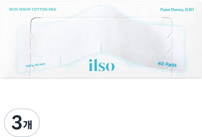 ilso 緊密服貼化妝棉, 3個, 40枚入