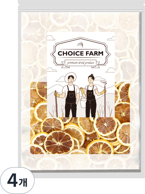 초이스팜 건레몬 슬라이스 특품 프리미엄, 4개, 60g(1개)